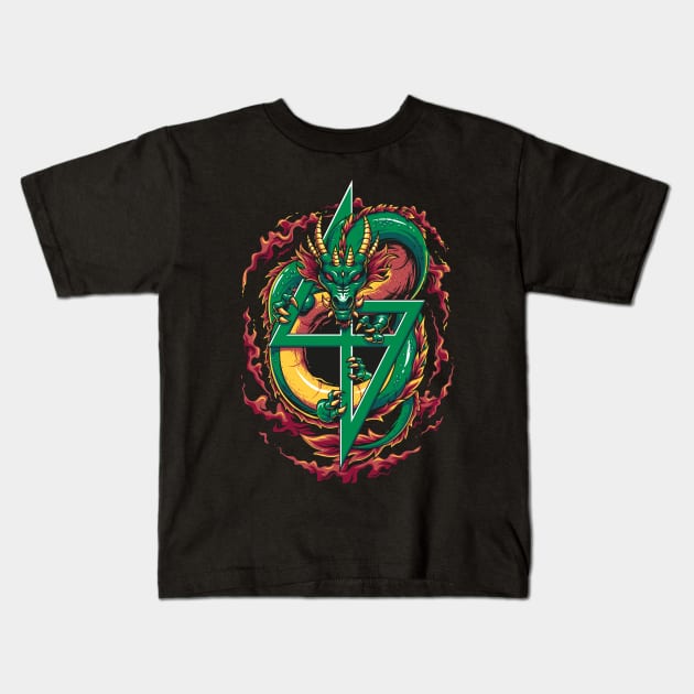 Master Dragon Kids T-Shirt by PaperHead